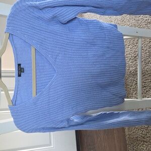 Wild Fable Women's Light Blue V-Neck Sweater